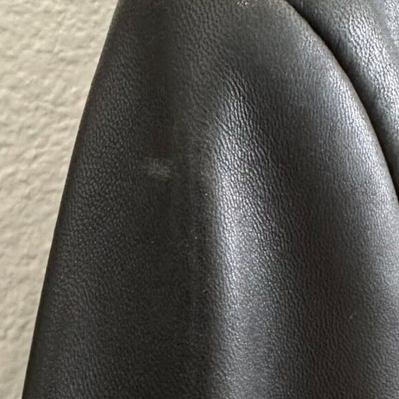 Vintage 90's y2k Black Soft Leather Fitted Jacket - Size Small S - Picture 7 of 8